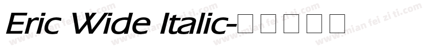 Eric Wide Italic字体转换